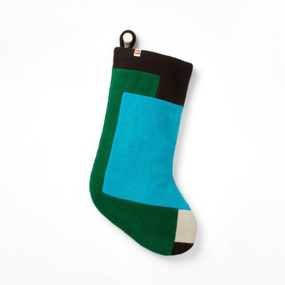 LEGO x TARGET Colorblock Holiday Green Teal Stocking NEW